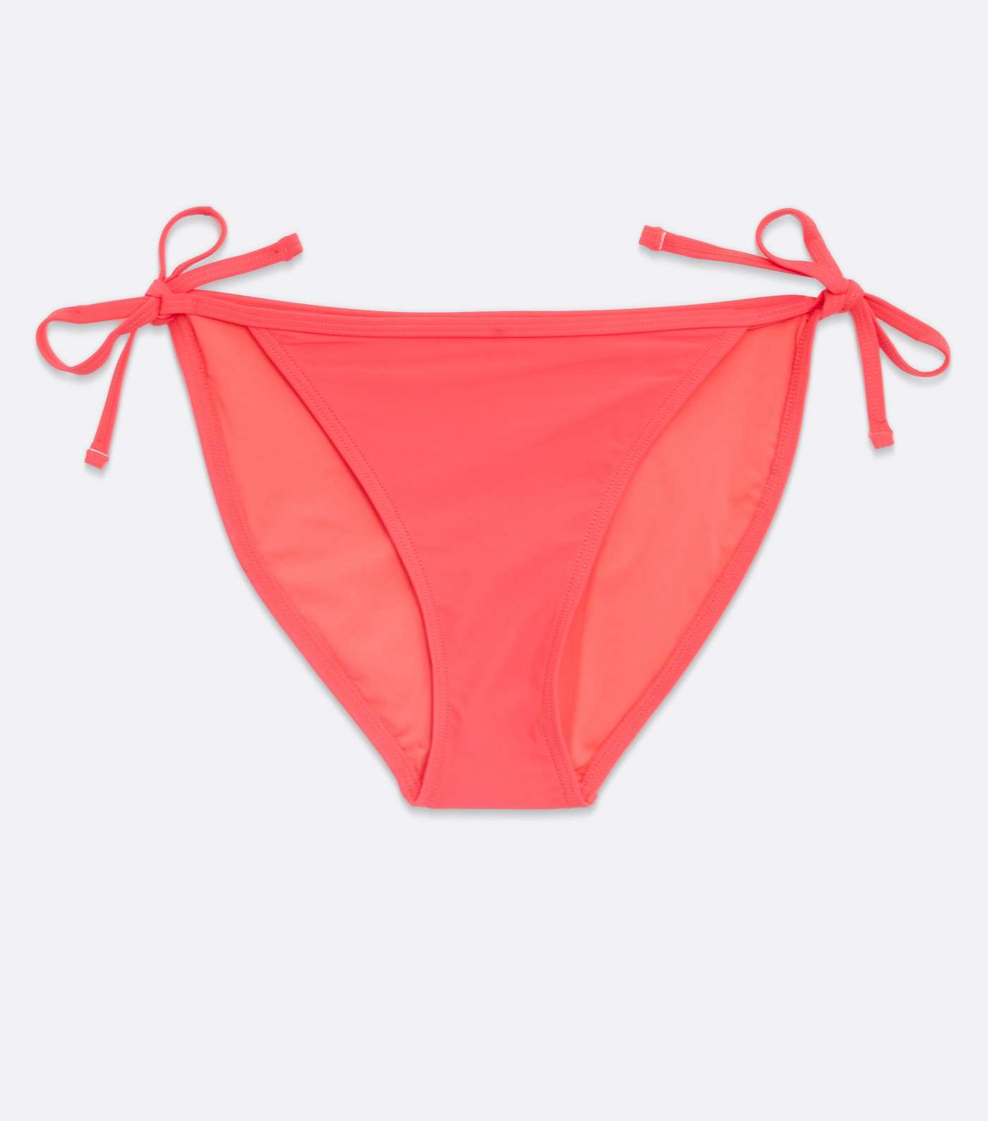 New Look monowire tie back swimsuit in coral