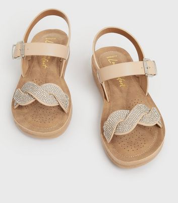 cream flatform sandals