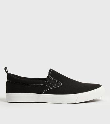 Black white best sale canvas shoes