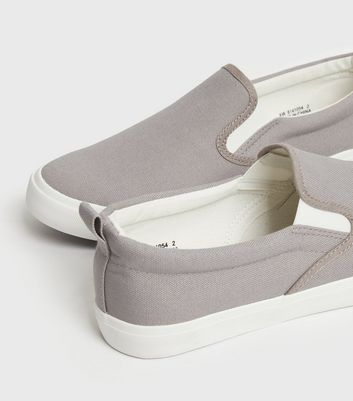 Mens grey clearance canvas trainers