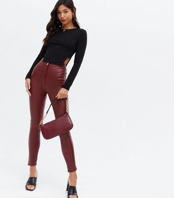 maroon jeggings