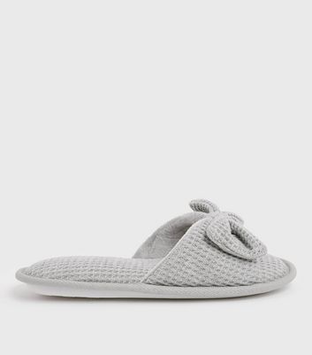 womens grey slider slippers