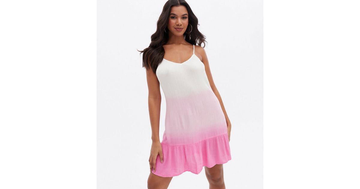Pink Strappy Mini Dress – Medium main image 1
