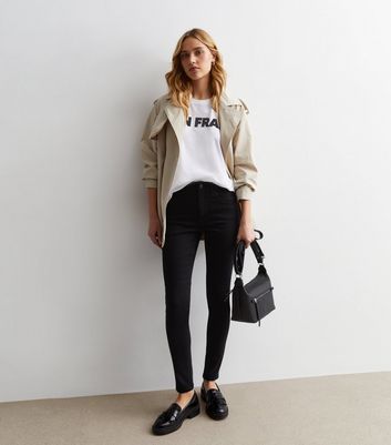 Black Mid Rise Amie Skinny Jeans | New Look