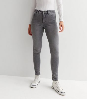 Womens grey hot sale skinny jeans uk