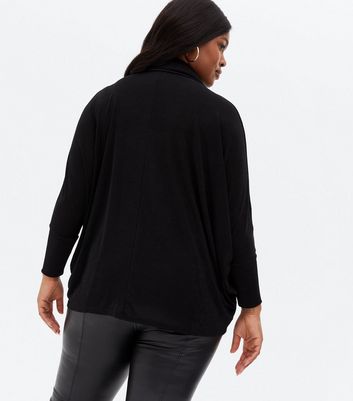 Click to view product details and reviews for Blue Vanilla Curves Black Roll Neck Batwing Top New Look.