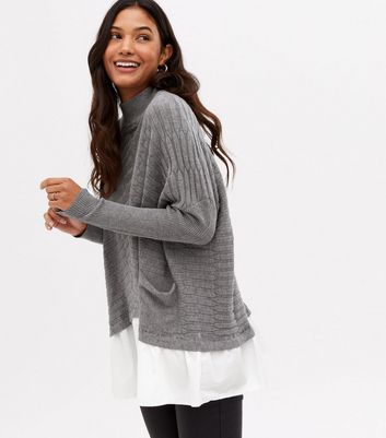 2 in 1 shirt online jumper women's new look