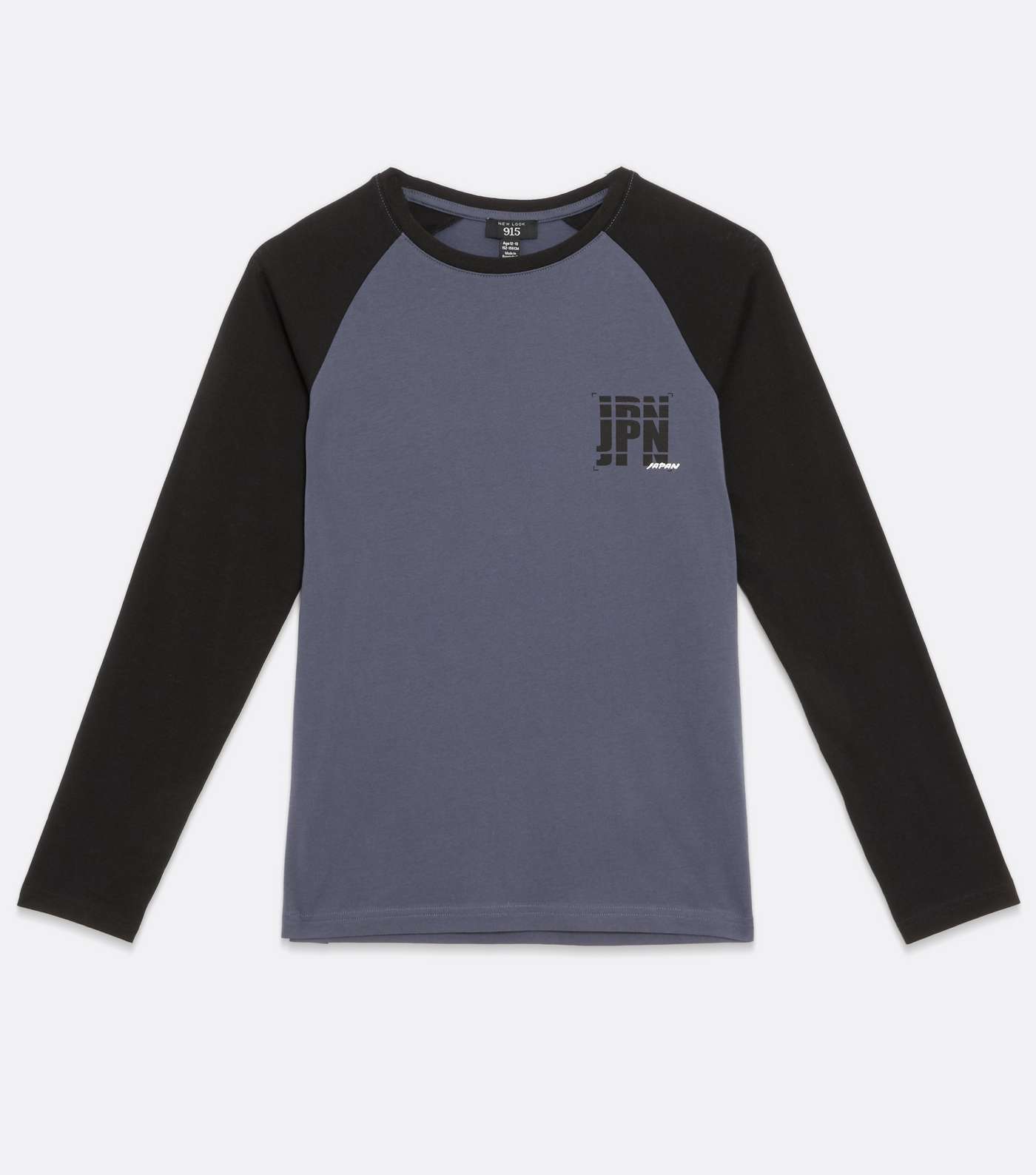Boys Blue Japan Front and Back Logo Raglan T-Shirt Image 5