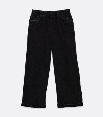 Damen Bekleidung Noisy May Black Relaxed Wide Leg Jeans
