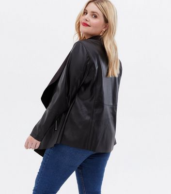 New look faux leather waterfall jacket best sale