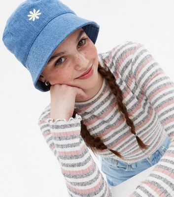 denim daisy bucket hat