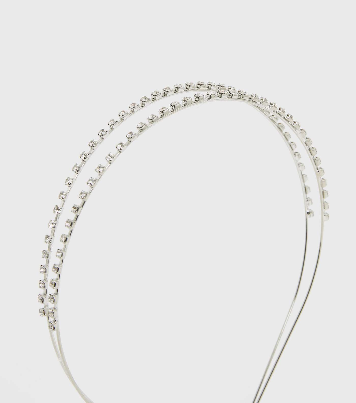 Silver Diamanté Double Headband Image 2