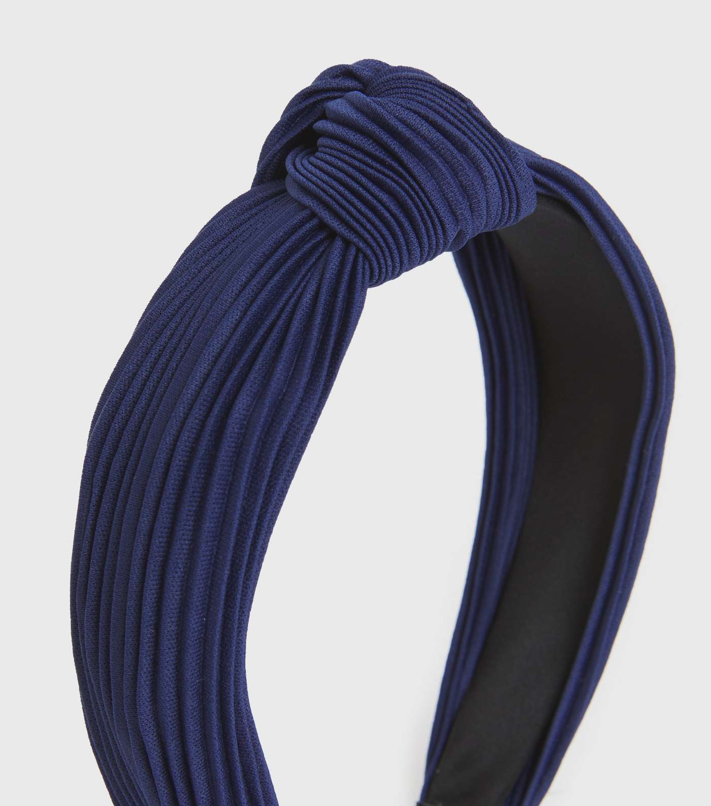 Bright Blue Ribbed Knot Headband Image 2
