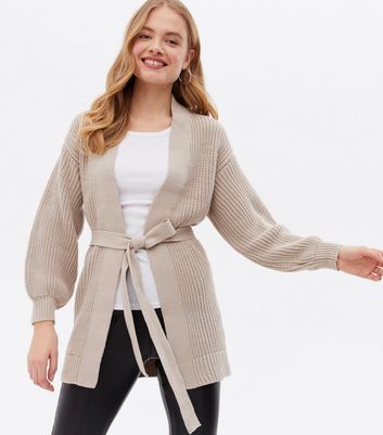 Tie hot sale belt cardigan