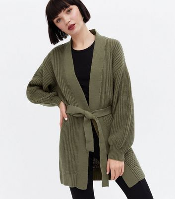 new look khaki cardigan