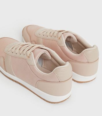 Click to view product details and reviews for Pink Faux Snake Trim Lace Up Trainers New Look.