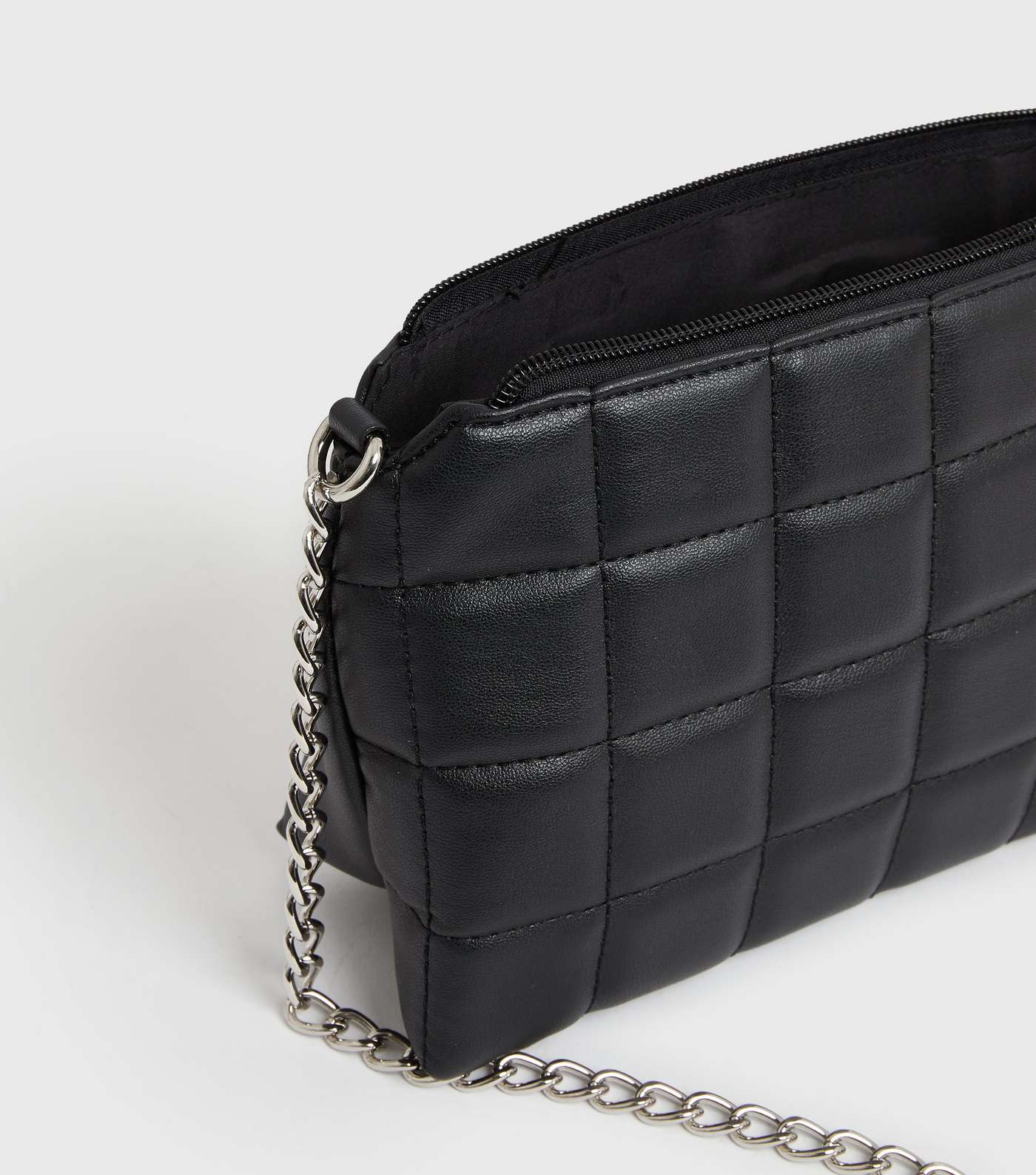 Black Checkerboard Quilted Shoulder Bag Image 4
