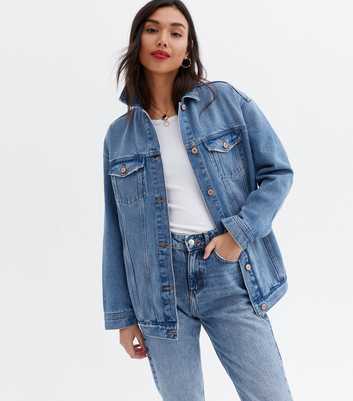 Blue Denim Oversized Jacket