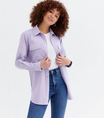 Click to view product details and reviews for Lilac Denim Oversized Shirt New Look.