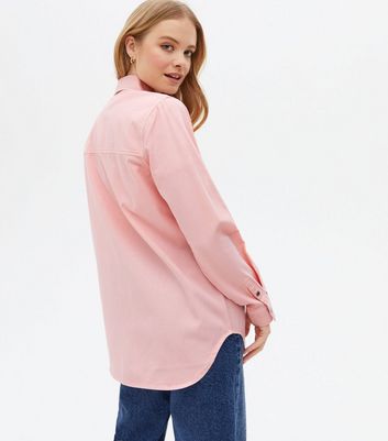 Click to view product details and reviews for Pink Denim Oversized Shirt New Look.