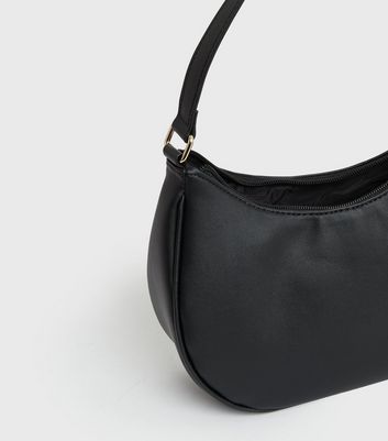 shop for Black Curved Shoulder Bag New Look at Shopo