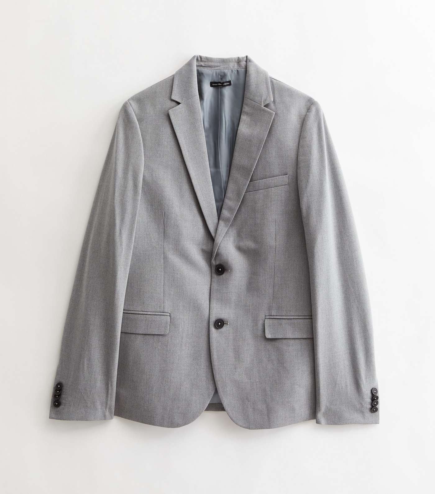 Grey Marl Super Skinny Fit Suit Jacket Image 5