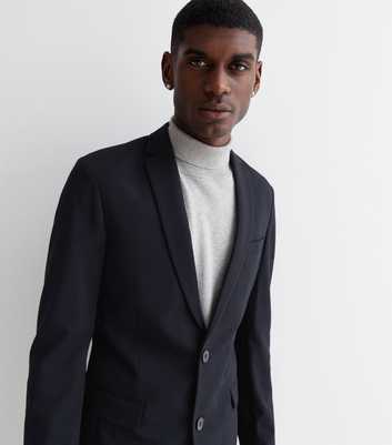 Navy Super Skinny Fit Suit Jacket
