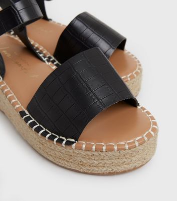 Faux on sale leather espadrilles