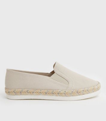 grey canvas espadrilles