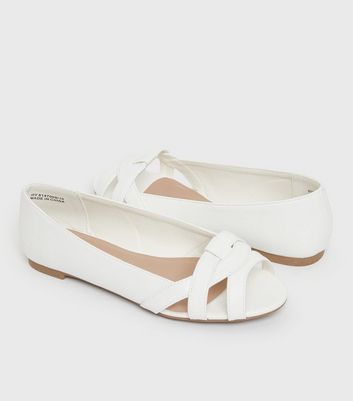 shop for Wide Fit White Strappy Open Toe Sandals New Look Vegan at Shopo