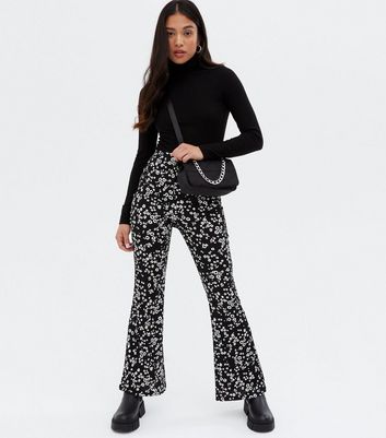 High waisted black deals trousers new look