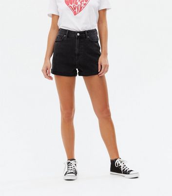 mom shorts denim