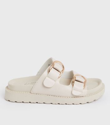 new look off white sandals