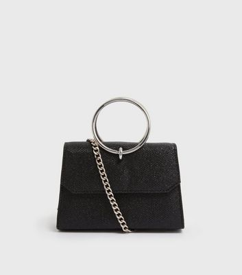 Glitter black 2024 clutch bag