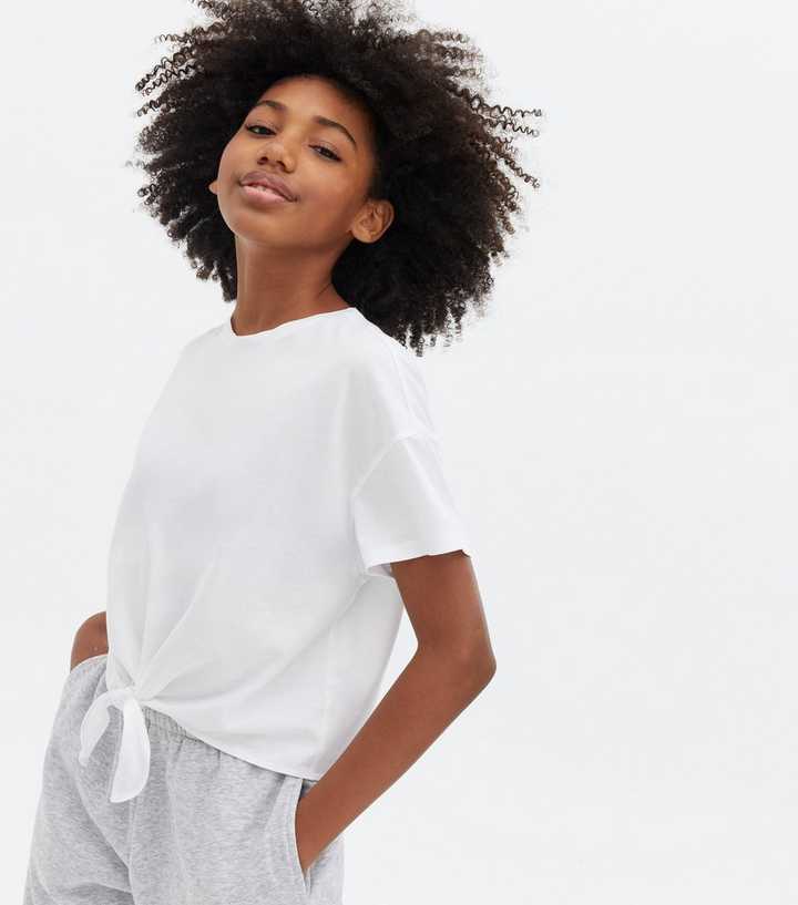 girls white tee