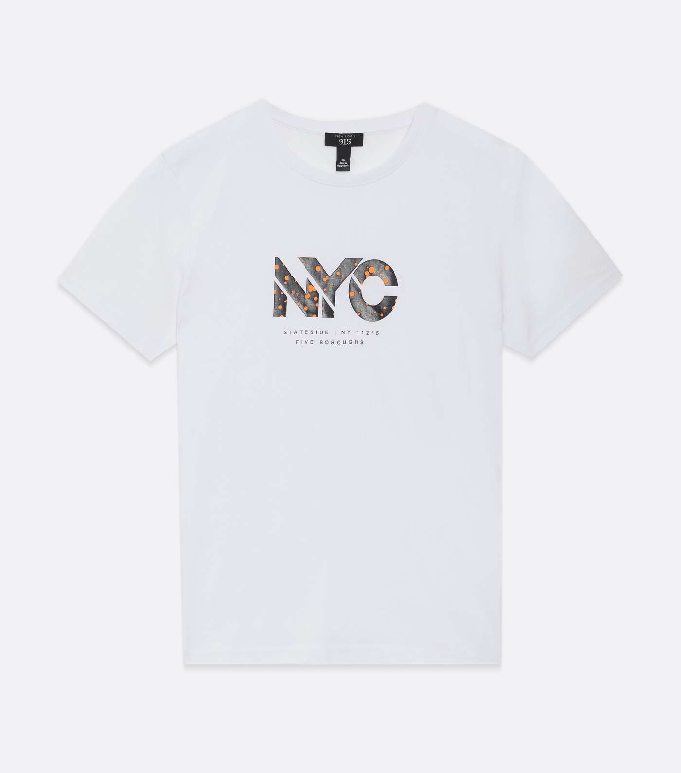 Boys White NYC Splatter Logo T-Shirt Image 5