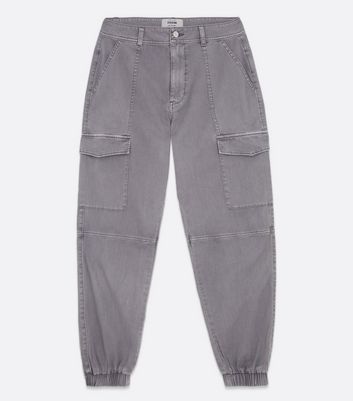 Bershka cargo trouser in grey | ASOS