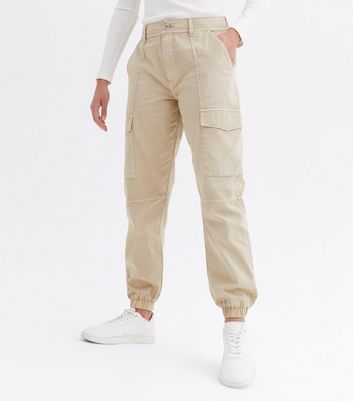 Stone Cargo Utility Trousers | New Look