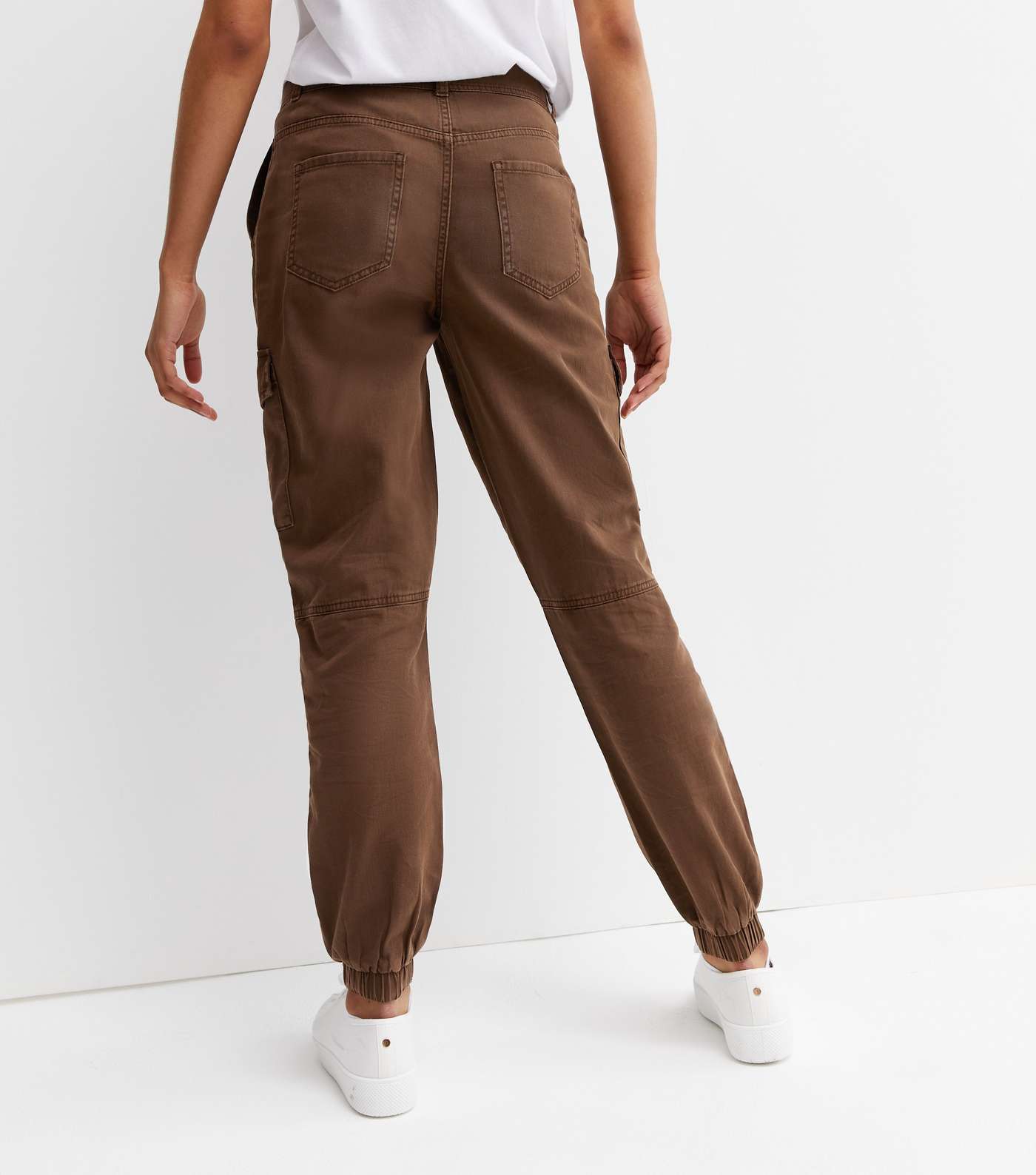 Dark Brown Cargo Utility Trousers Image 4