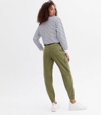 Click to view product details and reviews for Khaki Cargo Utility Trousers New Look.