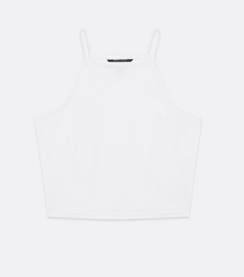white square neck spaghetti strap top