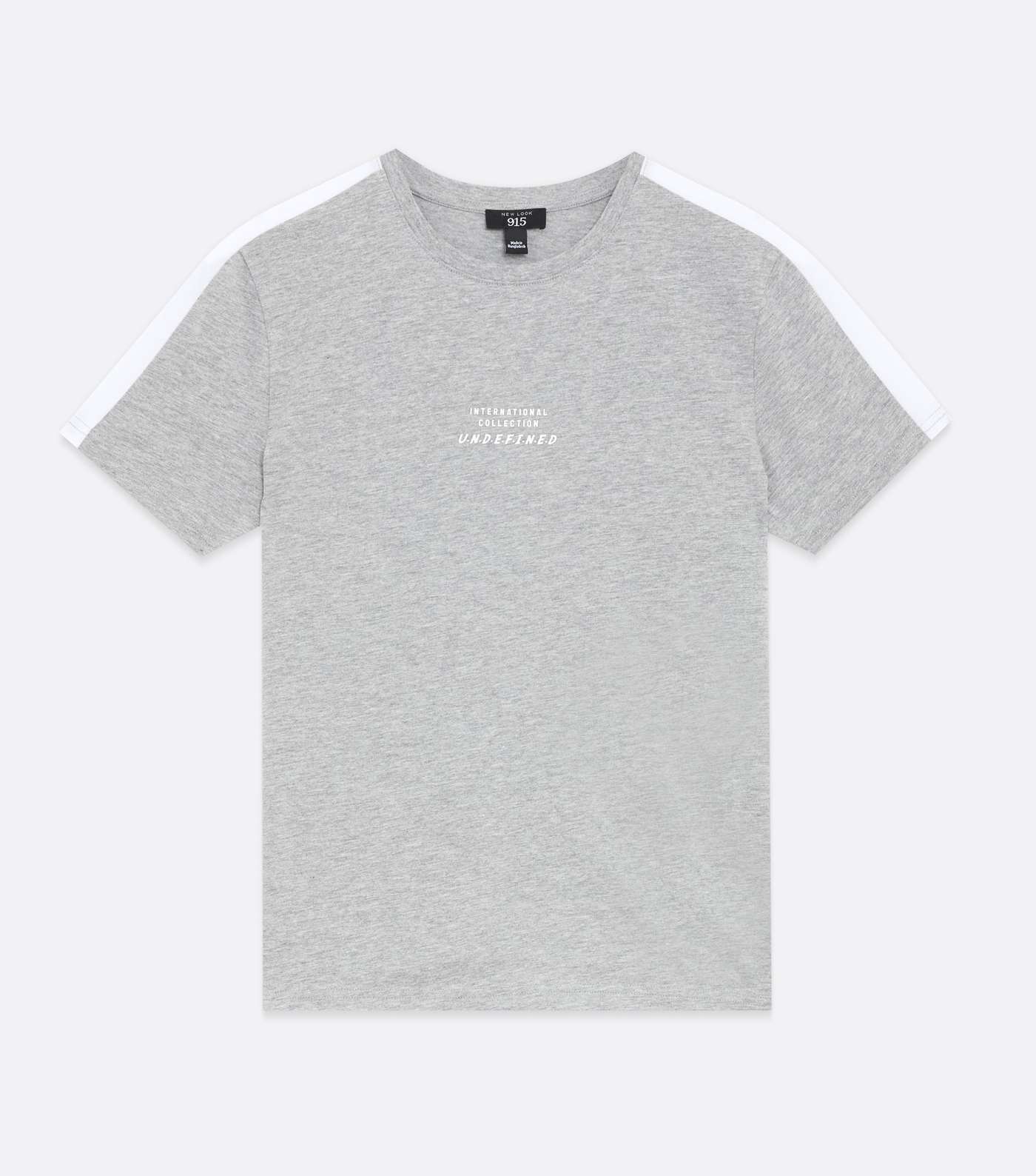 Boys Grey Marl Camo Back Logo T-Shirt Image 5