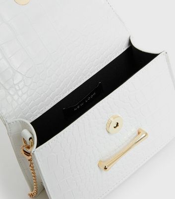 White croc mini on sale bag