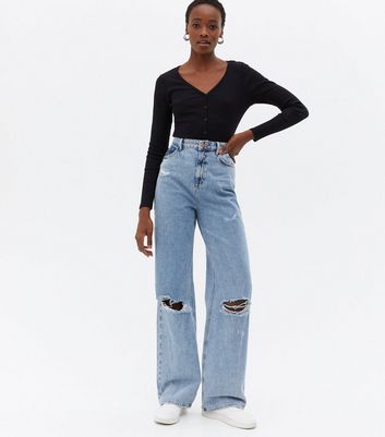 High wide hot sale leg jeans