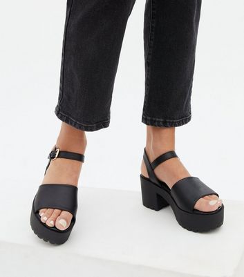 womens black platform sandals