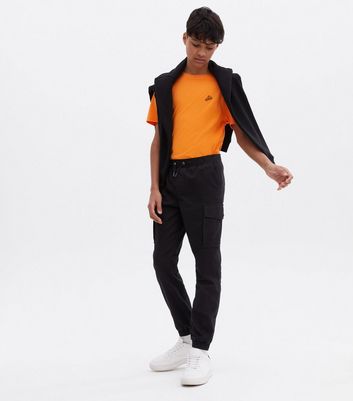 Boys Black Cargo Trousers | New Look