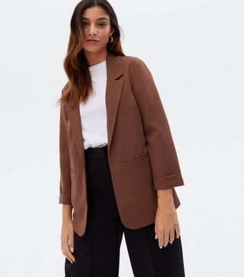 dark brown blazer for women