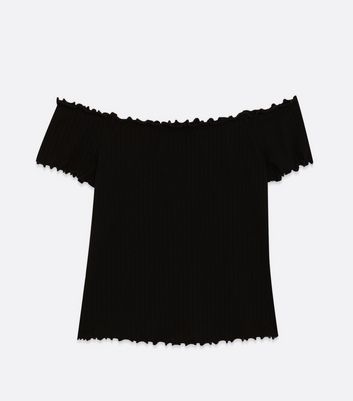 Black bardot top sales h&m