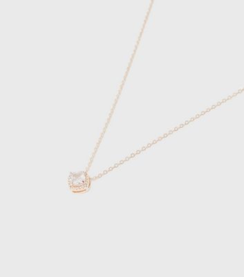 rose gold simple pendant necklace