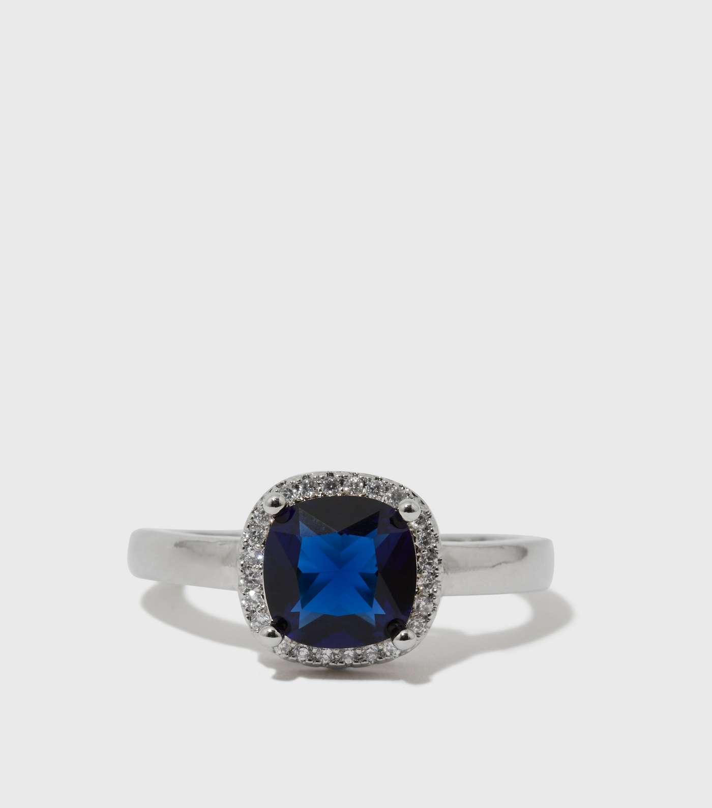 Blue Cubic Zirconia Ring Image 2